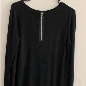 High Low Long Black Cashmere Sweater